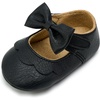 image:imageVIFUUR Baby Girls Mary Jane Flats Bowknot Soft Sole Pre Walker Shoes02 Black Bow