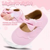 image:imageVIFUUR Baby Girls Mary Jane Flats Bowknot Soft Sole Pre Walker Shoes03 Pink Bow