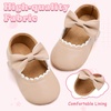 image:imageVIFUUR Baby Girls Mary Jane Flats Bowknot Soft Sole Pre Walker ShoesMix Beige