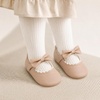 image:imageVIFUUR Baby Girls Mary Jane Flats Bowknot Soft Sole Pre Walker ShoesMix Beige