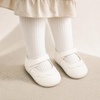 image:imageVIFUUR Baby Girls Mary Jane Flats Bowknot Soft Sole Pre Walker ShoesWhite Flower