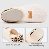 image:imageVIFUUR House Slippers for Women Men Fuzzy Barefoot Slipper Socks01 Beige Leopard