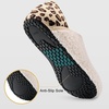 image:imageVIFUUR House Slippers for Women Men Fuzzy Barefoot Slipper Socks01 Beige Leopard