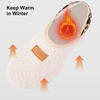 image:imageVIFUUR House Slippers for Women Men Fuzzy Barefoot Slipper Socks01 Beige Leopard