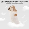 image:imageVIFUUR House Slippers for Women Men Fuzzy Barefoot Slipper Socks01 Beige Leopard