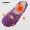 image:imageVIFUUR House Slippers for Women Men Fuzzy Barefoot Slipper Socks06 Purple