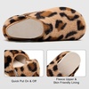 image:imageVIFUUR House Slippers for Women Men Fuzzy Barefoot Slipper SocksBrown Leopard