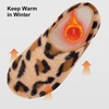 image:imageVIFUUR House Slippers for Women Men Fuzzy Barefoot Slipper SocksBrown Leopard