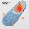 image:imageVIFUUR House Slippers for Women Men Fuzzy Barefoot Slipper SocksCoralblue