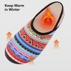 image:imageVIFUUR House Slippers for Women Men Fuzzy Barefoot Slipper SocksGeometric Style