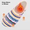 image:imageVIFUUR House Slippers for Women Men Fuzzy Barefoot Slipper SocksMulticolored Stripes