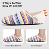 image:imageVIFUUR House Slippers for Women Men Fuzzy Barefoot Slipper SocksMulticolored Stripes