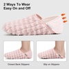 image:imageVIFUUR House Slippers for Women Men Fuzzy Barefoot Slipper SocksPink Striped