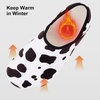 image:imageVIFUUR House Slippers for Women Men Fuzzy Barefoot Slipper SocksWhite Cow