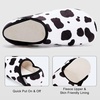 image:imageVIFUUR House Slippers for Women Men Fuzzy Barefoot Slipper SocksWhite Cow