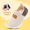 image:imageVIFUUR Kids Boys Girls House Slippers Babys Slip on Barefoot Socks TollderBeige Leopard