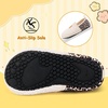 image:imageVIFUUR Kids Boys Girls House Slippers Babys Slip on Barefoot Socks TollderBeige Leopard