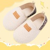 image:imageVIFUUR Kids Boys Girls House Slippers Babys Slip on Barefoot Socks TollderBeige Leopard
