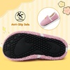 image:imageVIFUUR Kids Boys Girls House Slippers Babys Slip on Barefoot Socks TollderPurple