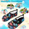 image:imageVIFUUR Kids Water Shoes Boys Girls Barefoot Water Sports Socks HookampLoop Beach Shoes Quick Dry Aqua Socks Swim Walking Outdoor Sports for ToddlerBlack Dinosaurs