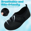 image:imageVIFUUR Kids Water Shoes Boys Girls Barefoot Water Sports Socks HookampLoop Beach Shoes Quick Dry Aqua Socks Swim Walking Outdoor Sports for ToddlerBlack1