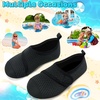 image:imageVIFUUR Kids Water Shoes Boys Girls Barefoot Water Sports Socks HookampLoop Beach Shoes Quick Dry Aqua Socks Swim Walking Outdoor Sports for ToddlerBlack Circle