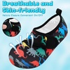 image:imageVIFUUR Kids Water Shoes Boys Girls Barefoot Water Sports Socks HookampLoop Beach Shoes Quick Dry Aqua Socks Swim Walking Outdoor Sports for ToddlerBlack Dinosaurs