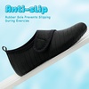image:imageVIFUUR Kids Water Shoes Boys Girls Barefoot Water Sports Socks HookampLoop Beach Shoes Quick Dry Aqua Socks Swim Walking Outdoor Sports for ToddlerBlack1