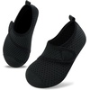 image:imageVIFUUR Kids Water Shoes Boys Girls Barefoot Water Sports Socks HookampLoop Beach Shoes Quick Dry Aqua Socks Swim Walking Outdoor Sports for ToddlerBlack Circle