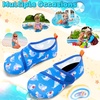 image:imageVIFUUR Kids Water Shoes Boys Girls Barefoot Water Sports Socks HookampLoop Beach Shoes Quick Dry Aqua Socks Swim Walking Outdoor Sports for ToddlerBlue Shark