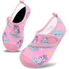 image:imageVIFUUR Kids Water Shoes Boys Girls Barefoot Water Sports Socks HookampLoop Beach Shoes Quick Dry Aqua Socks Swim Walking Outdoor Sports for ToddlerCloud Unicorn