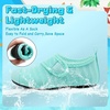 image:imageVIFUUR Kids Water Shoes Boys Girls Barefoot Water Sports Socks HookampLoop Beach Shoes Quick Dry Aqua Socks Swim Walking Outdoor Sports for ToddlerCyan1