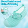 image:imageVIFUUR Kids Water Shoes Boys Girls Barefoot Water Sports Socks HookampLoop Beach Shoes Quick Dry Aqua Socks Swim Walking Outdoor Sports for ToddlerCyan1