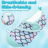 image:imageVIFUUR Kids Water Shoes Boys Girls Barefoot Water Sports Socks HookampLoop Beach Shoes Quick Dry Aqua Socks Swim Walking Outdoor Sports for ToddlerFish Scales Green