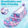 image:imageVIFUUR Kids Water Shoes Boys Girls Barefoot Water Sports Socks HookampLoop Beach Shoes Quick Dry Aqua Socks Swim Walking Outdoor Sports for ToddlerFish Scales Purple