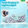 image:imageVIFUUR Kids Water Shoes Boys Girls Barefoot Water Sports Socks HookampLoop Beach Shoes Quick Dry Aqua Socks Swim Walking Outdoor Sports for ToddlerFish Scales Green
