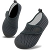 image:imageVIFUUR Kids Water Shoes Boys Girls Barefoot Water Sports Socks HookampLoop Beach Shoes Quick Dry Aqua Socks Swim Walking Outdoor Sports for ToddlerGrey Circle
