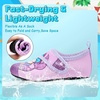 image:imageVIFUUR Kids Water Shoes Boys Girls Barefoot Water Sports Socks HookampLoop Beach Shoes Quick Dry Aqua Socks Swim Walking Outdoor Sports for ToddlerMermaid Purple