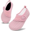 image:imageVIFUUR Kids Water Shoes Boys Girls Barefoot Water Sports Socks HookampLoop Beach Shoes Quick Dry Aqua Socks Swim Walking Outdoor Sports for ToddlerPink1