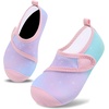 image:imageVIFUUR Kids Water Shoes Boys Girls Barefoot Water Sports Socks HookampLoop Beach Shoes Quick Dry Aqua Socks Swim Walking Outdoor Sports for ToddlerStarry BluePink