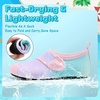 image:imageVIFUUR Kids Water Shoes Boys Girls Barefoot Water Sports Socks HookampLoop Beach Shoes Quick Dry Aqua Socks Swim Walking Outdoor Sports for ToddlerStarry BluePink