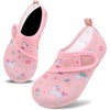 image:imageVIFUUR Kids Water Shoes Boys Girls Barefoot Water Sports Socks HookampLoop Beach Shoes Quick Dry Aqua Socks Swim Walking Outdoor Sports for ToddlerUnicor Nude
