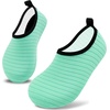 image:imageVIFUUR Kids Water Shoes Boys Girls Quick Dry Aqua Socks for BeachA Green