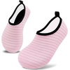 image:imageVIFUUR Kids Water Shoes Boys Girls Quick Dry Aqua Socks for BeachA Pink