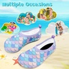 image:imageVIFUUR Kids Water Shoes Boys Girls Quick Dry Aqua Socks for BeachFishscales Purple