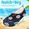 image:imageVIFUUR Kids Water Shoes Boys Girls Quick Dry Aqua Socks for BeachGrey Shark