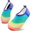 image:imageVIFUUR Kids Water Shoes Boys Girls Quick Dry Aqua Socks for BeachRainbow