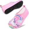 image:imageVIFUUR Kids Water Shoes Boys Girls Quick Dry Aqua Socks for BeachRainbowUnicorn