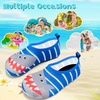 image:imageVIFUUR Kids Water Shoes Boys Girls Quick Dry Aqua Socks for BeachStripes Sharks