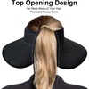image:imageVIFUUR Sun Straw Hats Rollup Ponytail Wide Brim Summer Visor for Womens Beach Hat Packable UPF UV Travel
